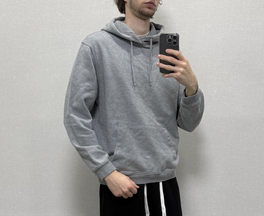 Сіре базове худі Gap оверсайз baggy кофта худи толстовка меланж М