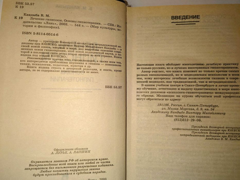 Кандыба В. Лечение гипнозом. Основы гипнотерапии 300 техник глубокого