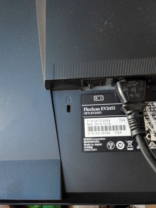 Bezramkowy Monitor 24" EIZO EV2455 BLACK 1920x1200 bez podstawy