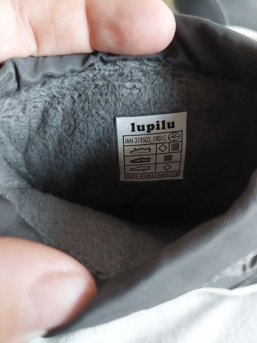 Zimowe buty chłopięce, dla chłopca r. 24 Lupilu, szare