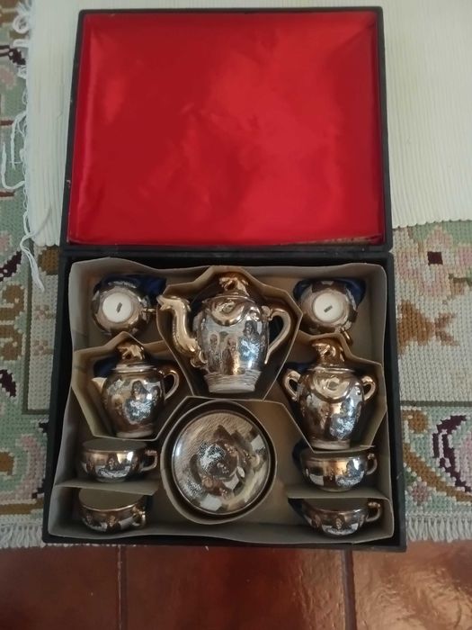 SATSUMA vintage serviço de chá nunca usado com caixa original.