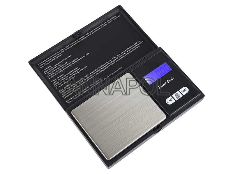 Waga kieszonkowa jubilerska 200 x 0,01g z klapką J. Góra + baterie