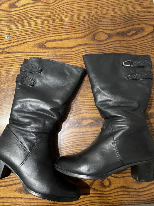 Сапоги кожаные  зимние женские