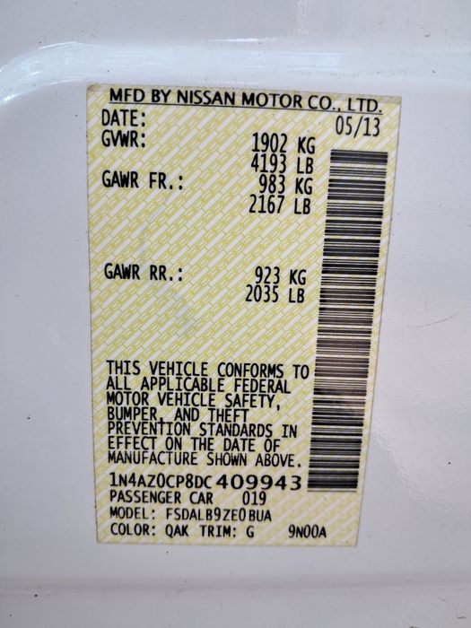 Nissan leaf 2013