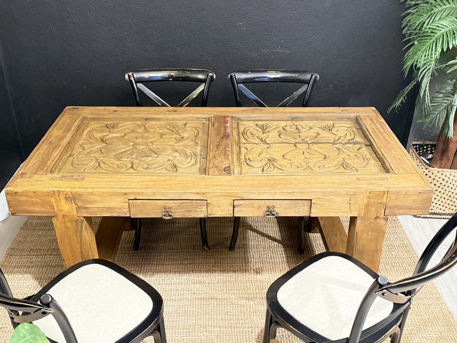 mesa refeições jantar cozinha sala secretaria ilha aparador mexicana talha rustica