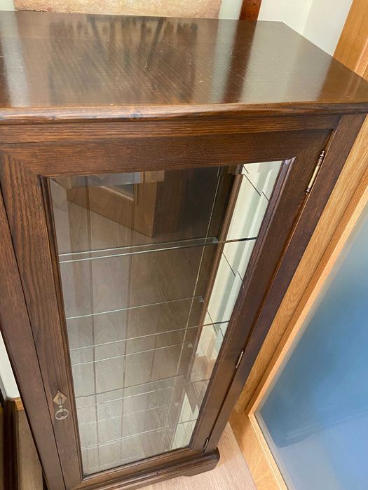 Vitrine madeira castanho maciça