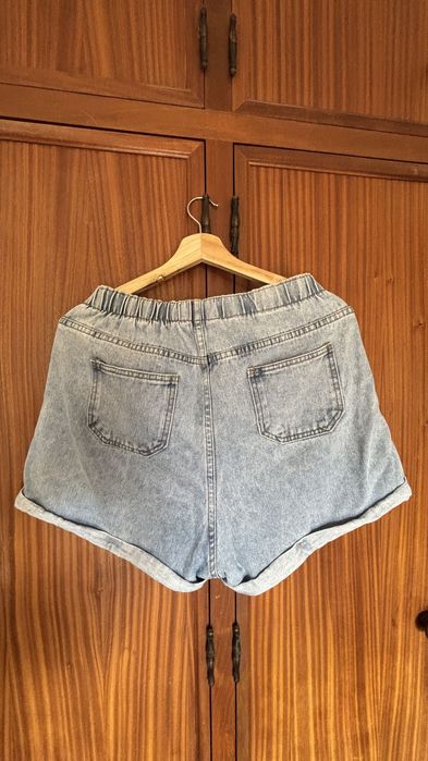 Calções de Ganga Shein - Cintura Elástica