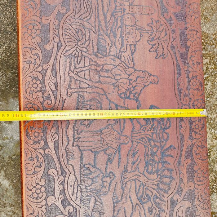 Arca Bau trabalhado em madeira maciça arrumação Baú