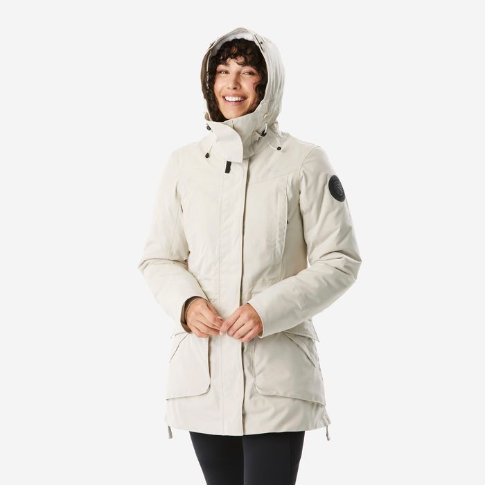 Parka de caminhada -20°C impermeável mulher, NH900 bege