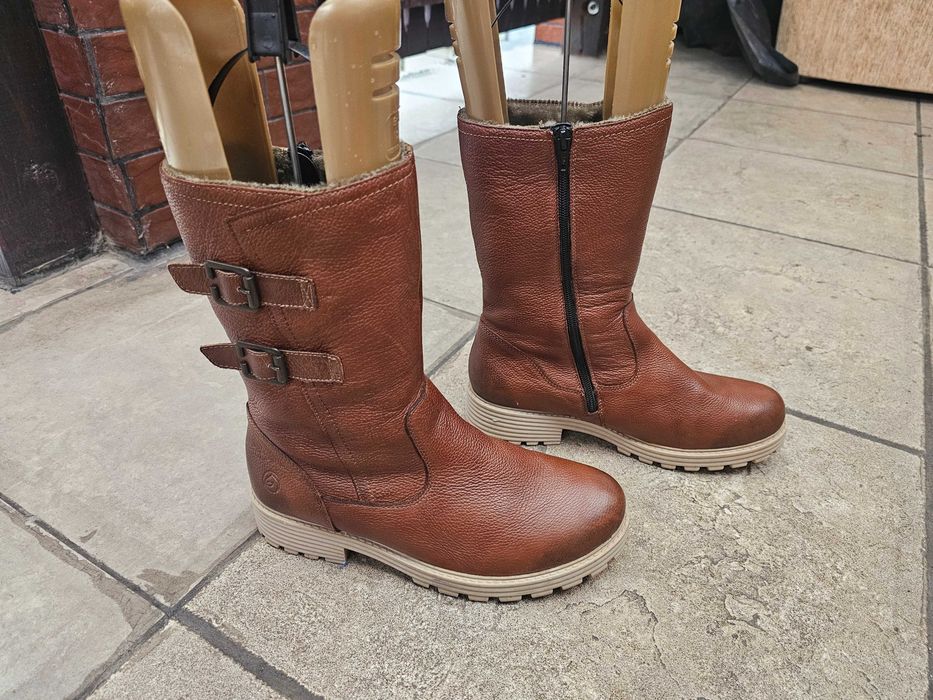 Buty Kozaki skórzane Remonte 41(26cm) ocieplane