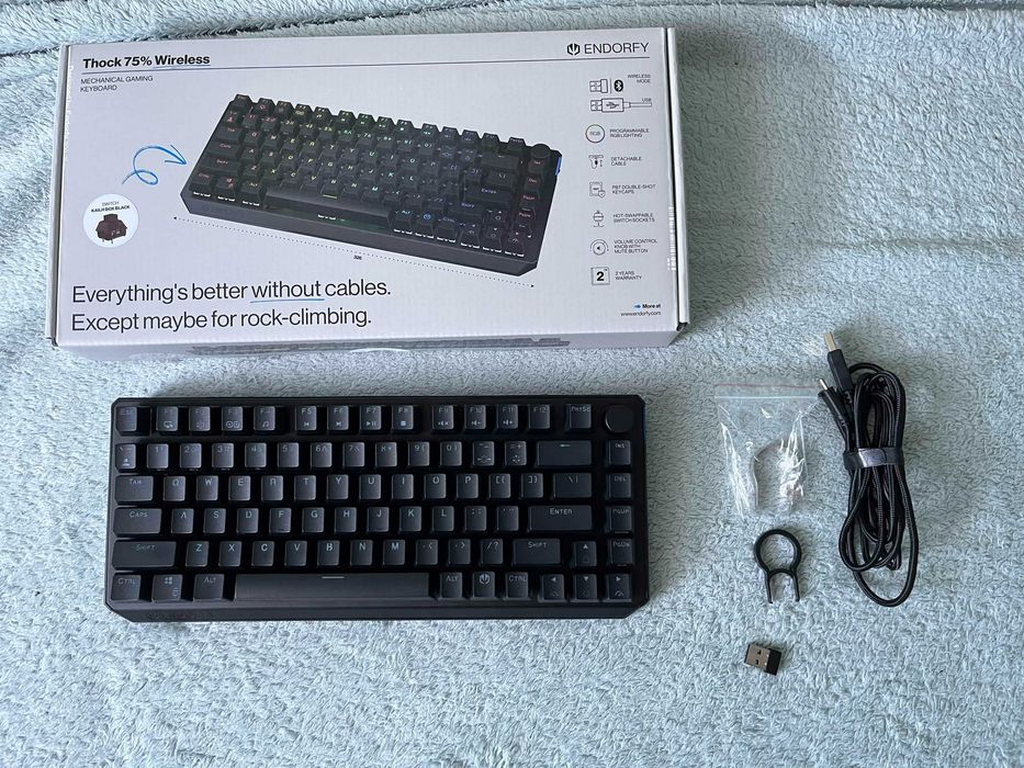 Klawiatura Mechaniczna Endorfy Thock 75% Wireless Czarna KAILH BOX BLACK Switch