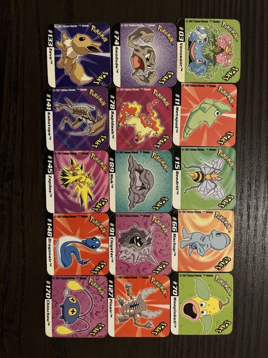 Pokémon Staks 2002 originais
