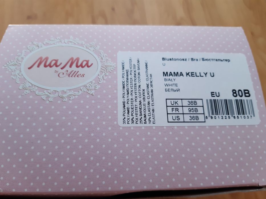 Nowy Biały biustonosz do karmienia