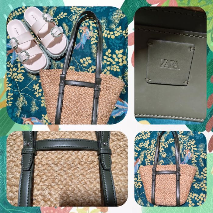 Torebka kosz boho słomiana Zara