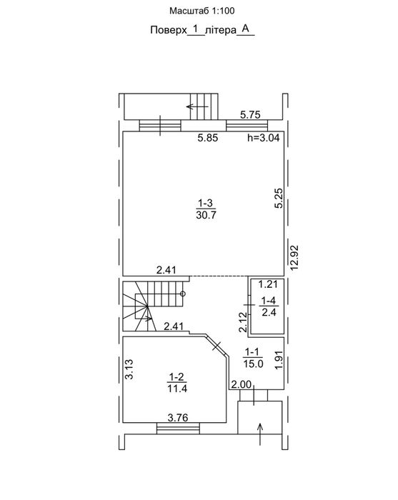 Готовий таунхаус 118 м² з газом без комісії