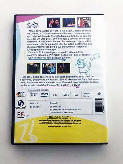 DUPLO DVD Gato Fedorento  "Série Fonseca"  COMO NOVO