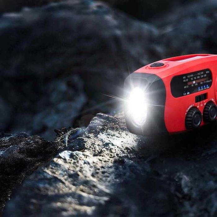 Awaryjne radio solarne ręczne z dynamem latarka powerbank