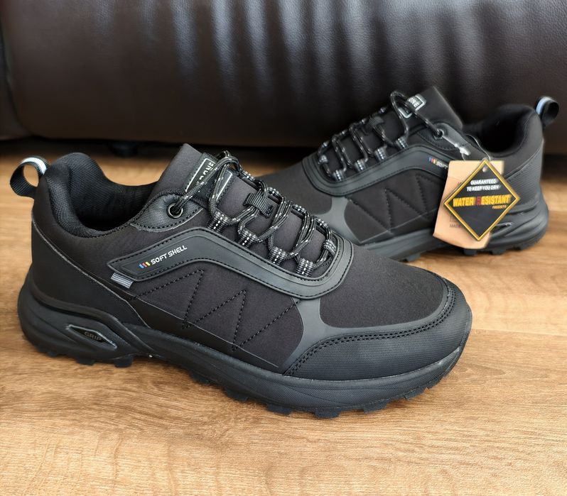 Buty Męskie Trekkingowe Softshell • Czarne • EU 44 • 28,5 cm