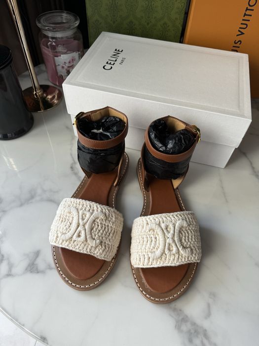 Sandały Celine brown leather