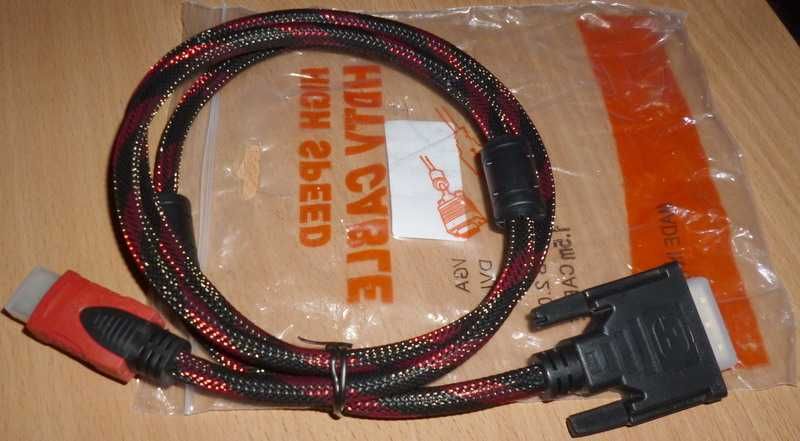 Видеокабель-адаптер DVI-D to HDMI / HDMI to DVI-D (Dual Link) (v1.4, 1.25м)