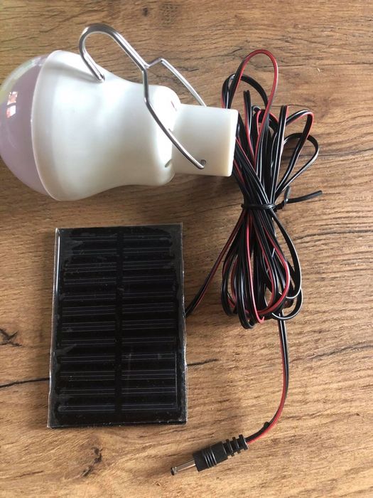 Led solar żarówka lampka