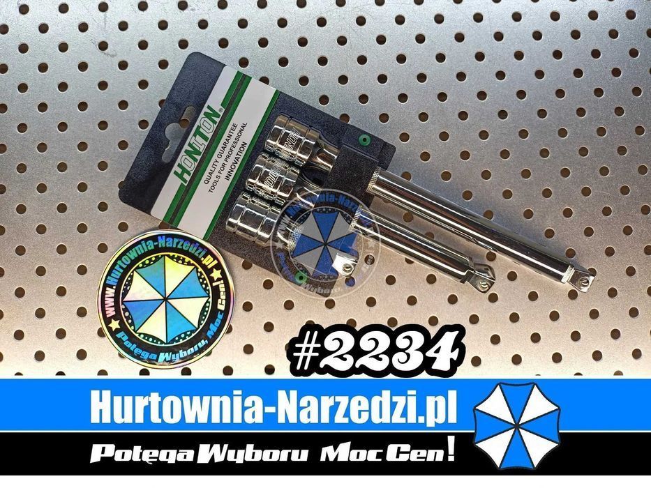 Zestaw przedłużek uchylnych 75 / 150 / 200mm 1/2" przedłużki uchylne