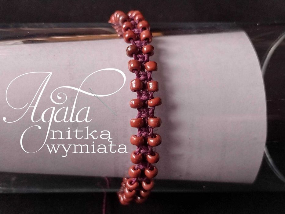 Bransoletka makrama i koraliki