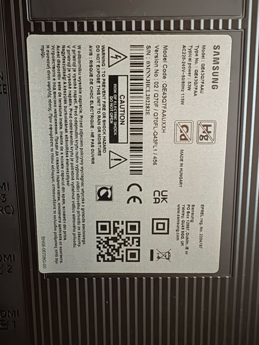 Продам телевізор Samsung QE43Q7