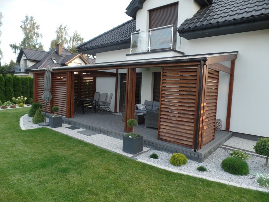 Zadaszenie tarasu poliwęglan szkło lamele pergola  zamów na 2026r.