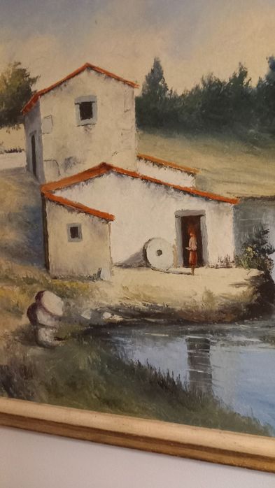Quadro Vintage com paisagem rural