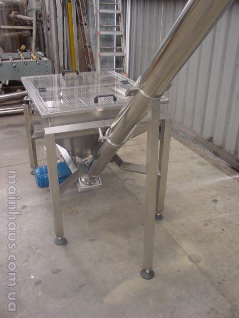 погрузчик муки зерновых 139мм с вибропросивателем ВМ-60/3 бункер 200л.