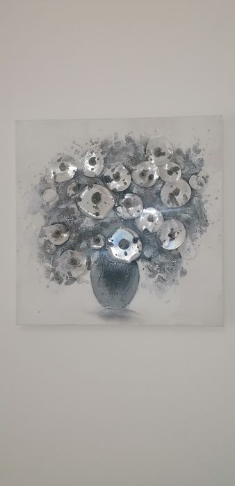 Quadro jarro ds flores largura 59 pod 59 altura