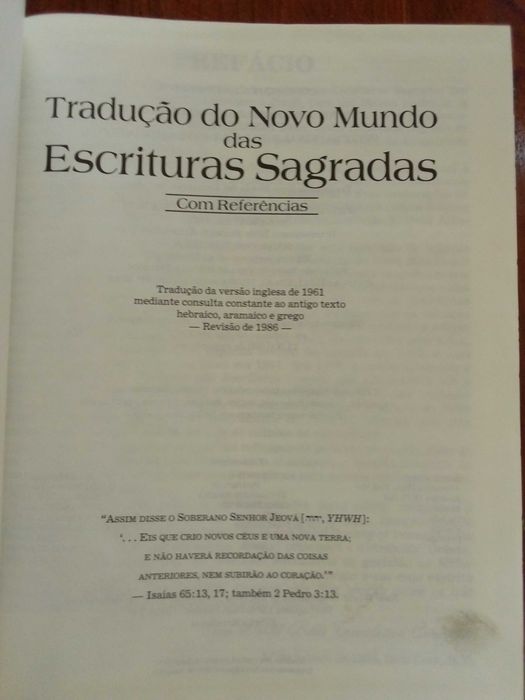 Tradução do Novo Mundo das Escrituras Sagradas