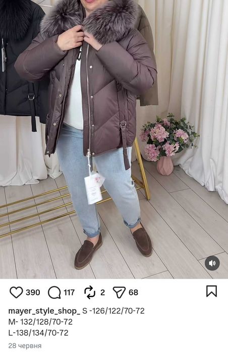 Пуховик жіночий MeTioTik 48-50 з хутром MeTioTik