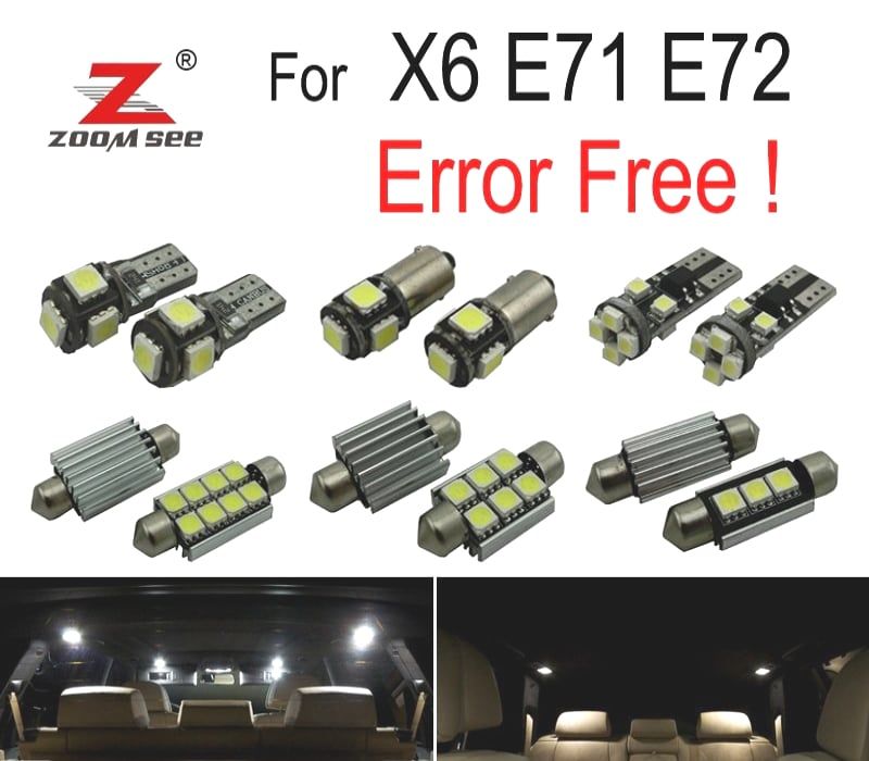 Kit completo de 22 lâmpadas LED interior BMW X6 E71 E72 X6 M 2008 -2014