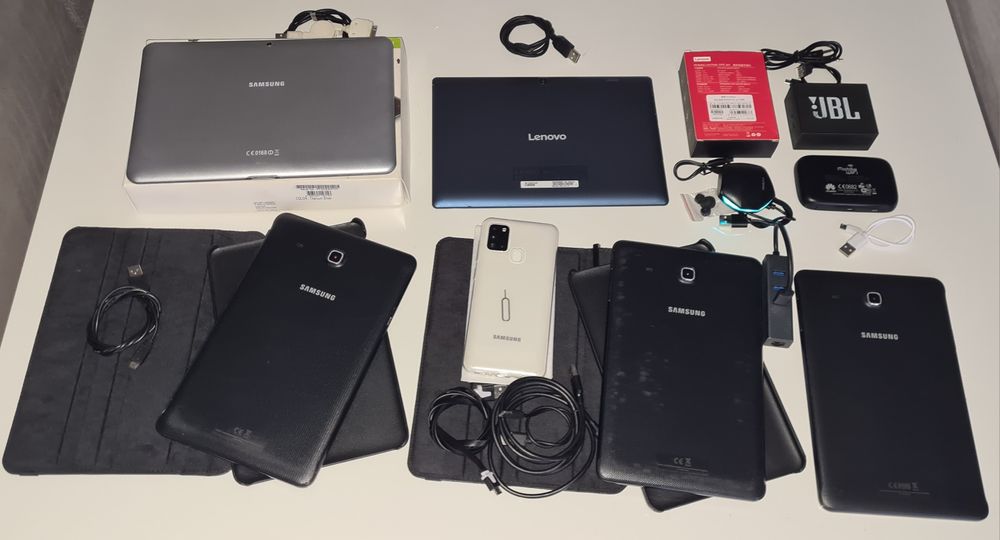 Tablet Samsung Tab 2,Tab E ,Samsung A21s,Lenowo Tab2,Huawei router,JBL