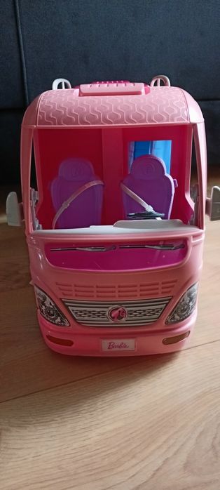 Kamper Barbie z basenem auto samochód różowy