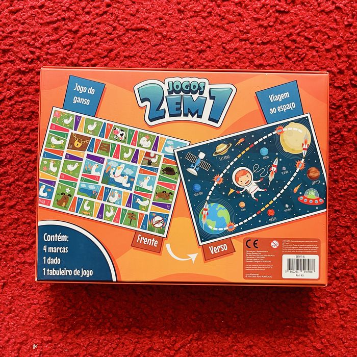 Jogo Infantil 2 em 1: Jogo do Ganso + Viagem ao Espaço (Novo)