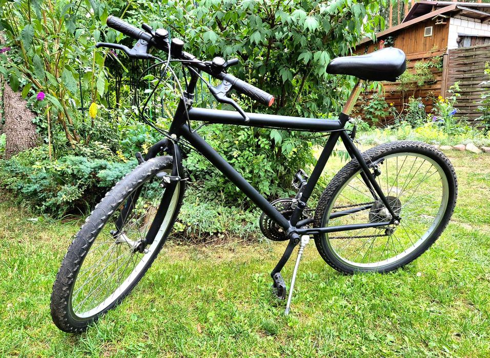 Rower górski miejski MTB czarny mat shimano