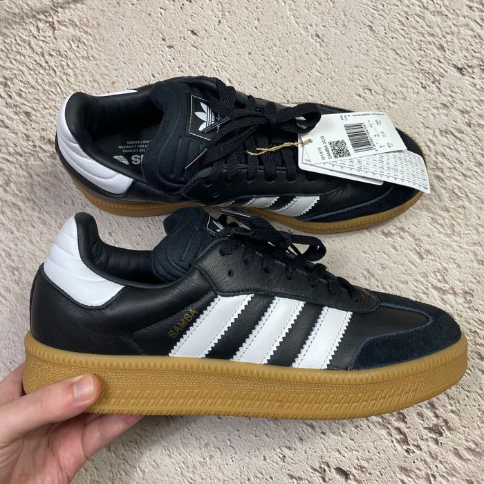 43 оригінал нові чоловічі кросівки adidas samba xlg black