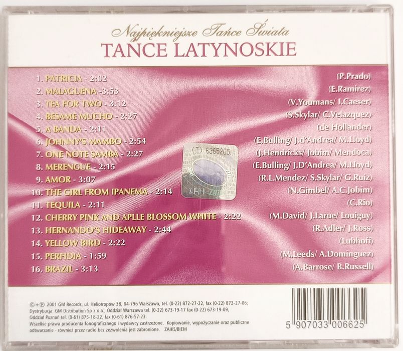 Najpiękniejsze Tańce Latynoamerykańskie 2001r