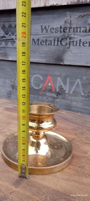 Świecznik mosiężny 1975r
