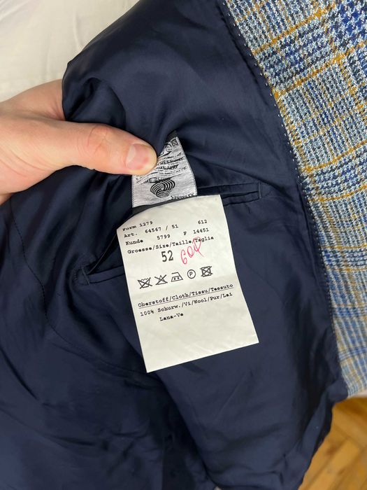 BUGATTI Pure Wool Check Blazer піджак блейзер в клітку з м'якої вовни Бугатті