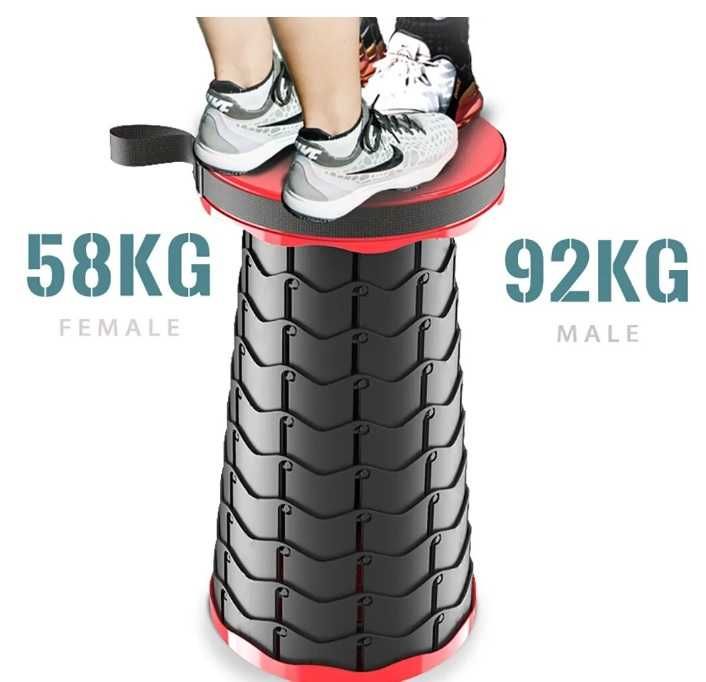 Banqueta Banco Retrátil Portátil Com Alça Telescópica