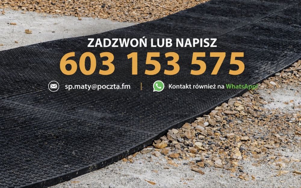 Maty drogowe Utwardzenie terenu maty 120x80 droga ścieżki padoki stajnia