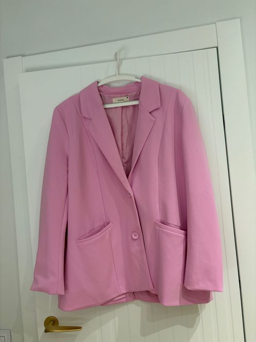 Marynarka różowa pudrowy róż barbie Reserved XL must have poszukiwana