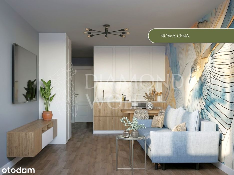 46 m² z potencjałem na 3 pokoje, zachodnią loggią