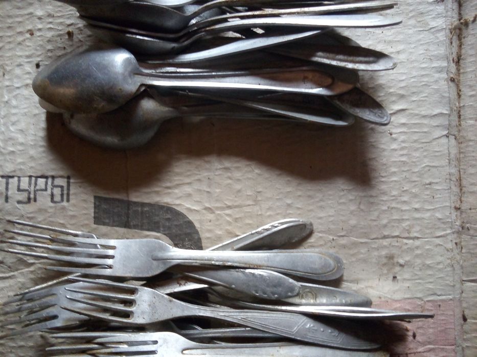 Ложки и вилки алюминиевые, 100 шт