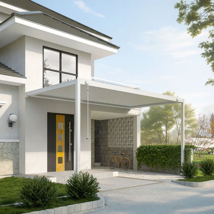Gerda Pergola SOLEO 4x3m Biel 4m Przyścienna Aluminiowa Tarasowa Ogród