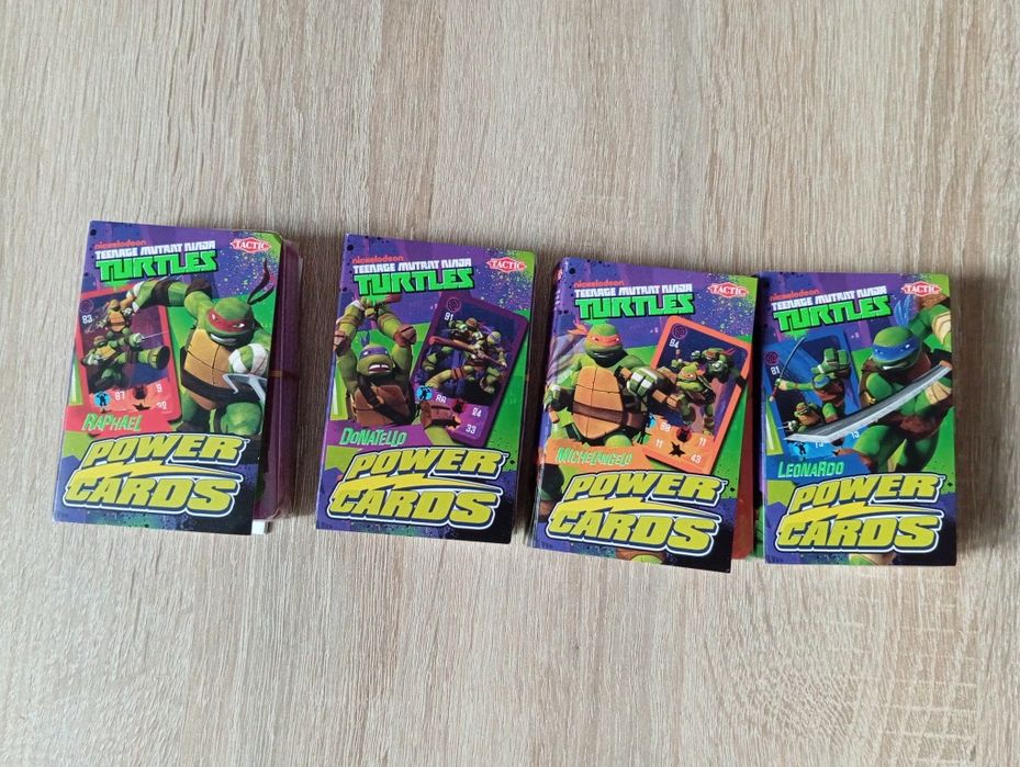 Nowe 4 x talie kart Żolwie Ninja